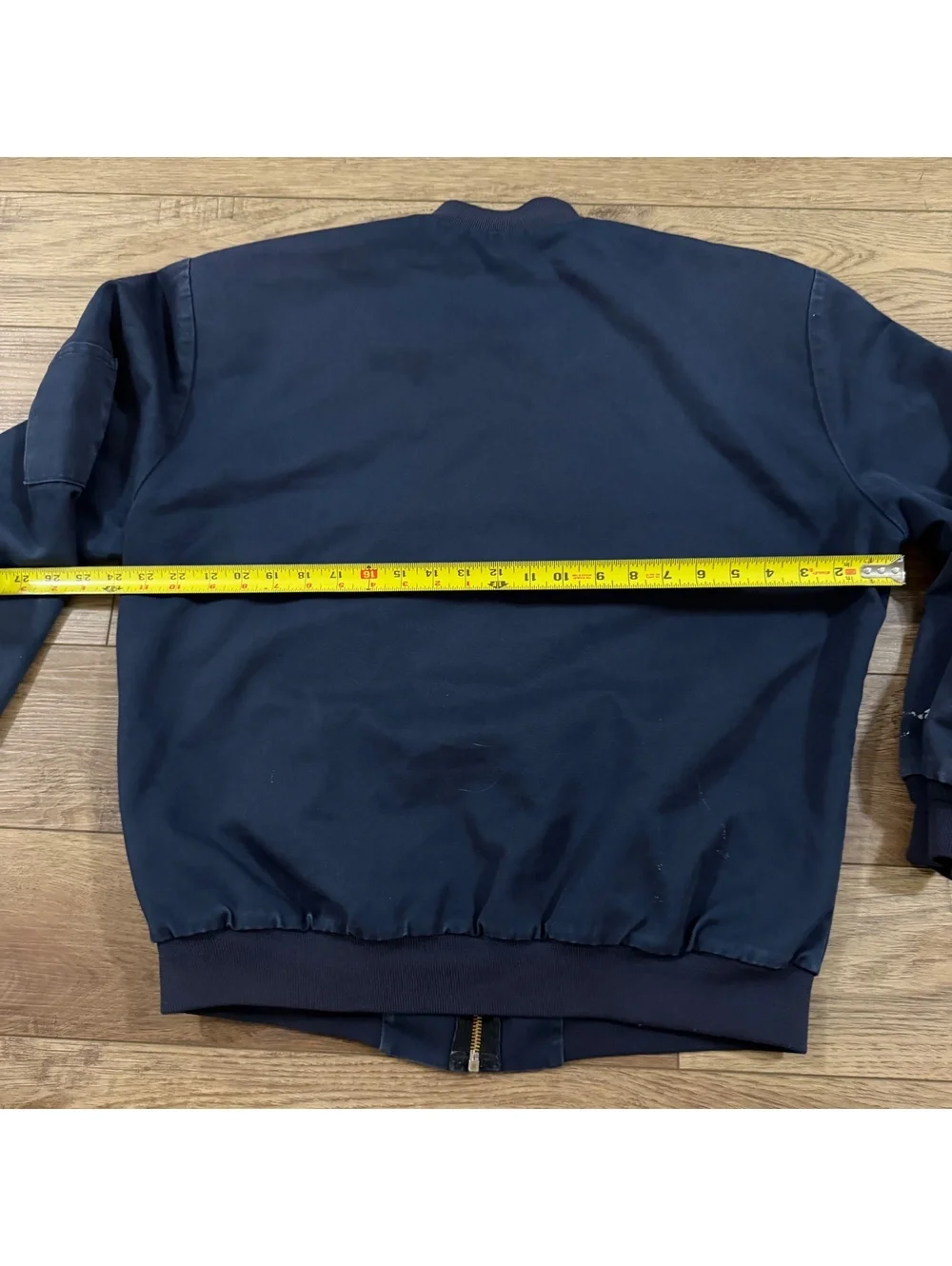Vtg 90s Cintas Navy Quilted Lined Work Bomber Jacket L-RG